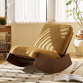 Comfortable Glider Rocking Chair, High-Quality Upholstery Glider Chair, Solid Wood Frame, Perfect for Multiple Settings Accent Reading Chair for Bedro