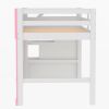 Twin Size Loft Bed with Storage Staircase and Window, Pink