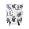 White & Blue Patterned Armchair, Vintage