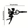 1pc Angel On Branch Steel Silhouette Metal Art Fairy Silhouette Ornament Wall Art Home Garden Yard Patio Outdoor Statue Stake Decoration Perfect For B